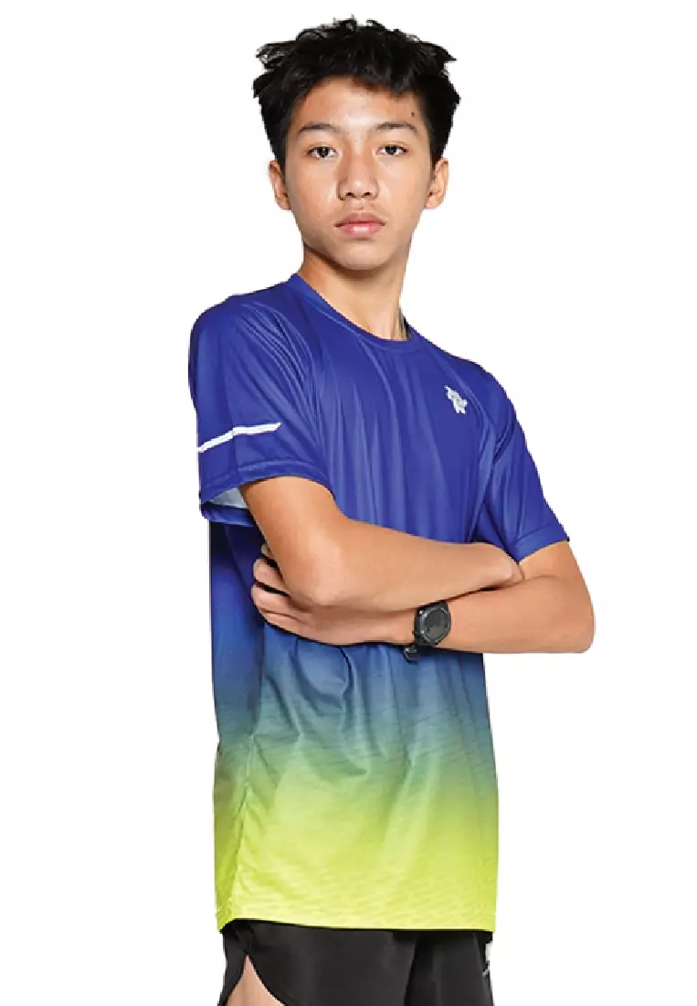 Tiento Baju Lari Ringan Jersey Running Anti UV Pria Dry Fit Lengan Pendek Airlite Bluehollow