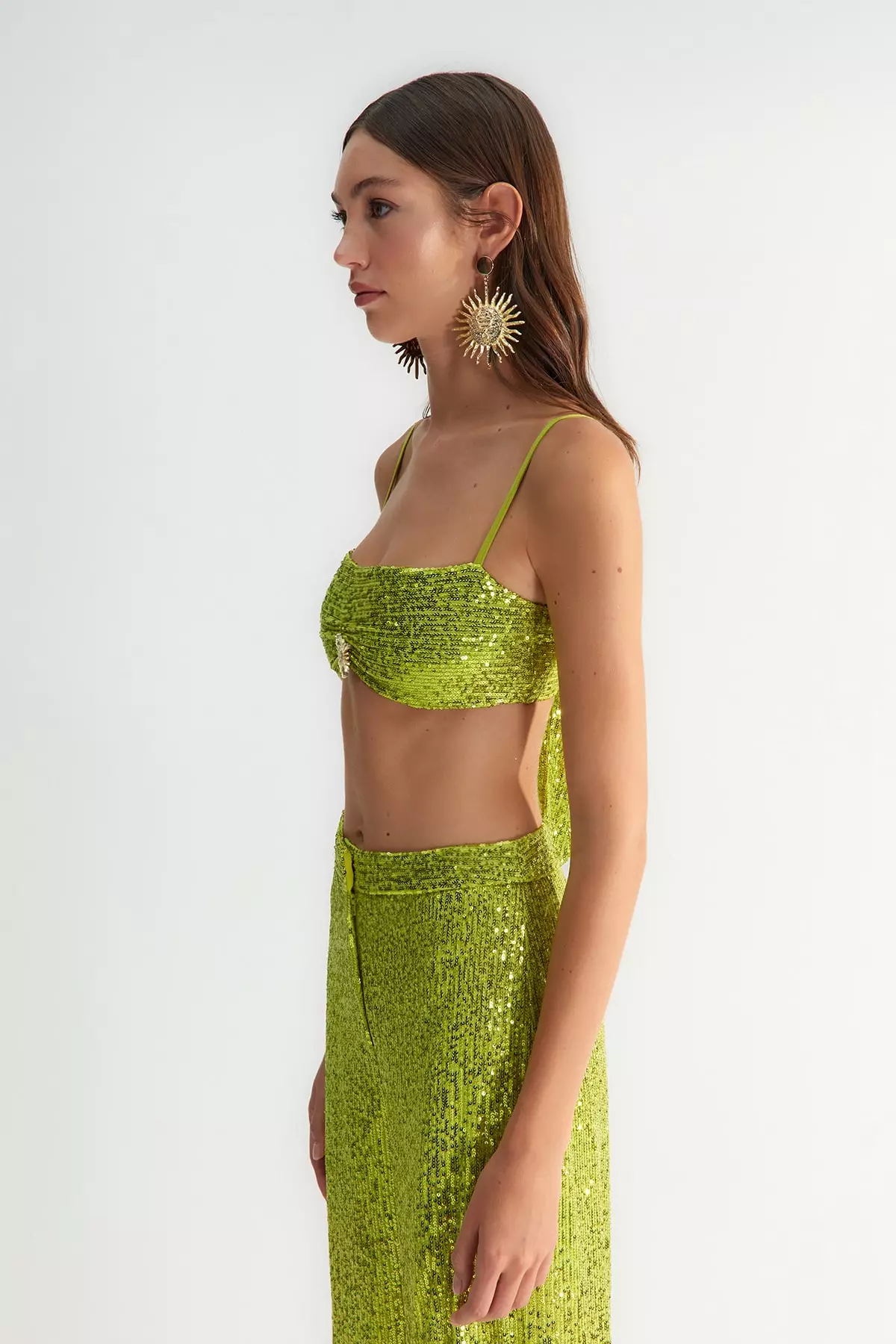 Buy Trendyol Zeynep Tosun x Trendyol Sequin Crop Top 2025 Online