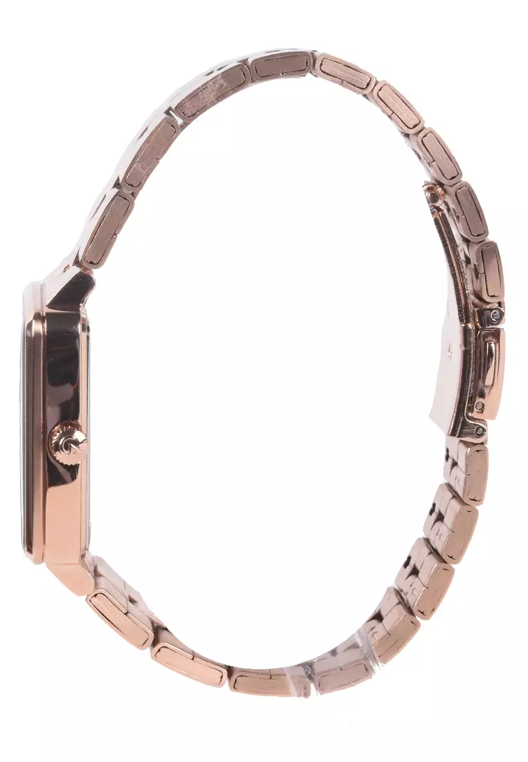 Alexandre Christie - Jam Tangan Wanita - Rosegold Green - Stainless Steel Bracelet - 5003 BFRRGGN