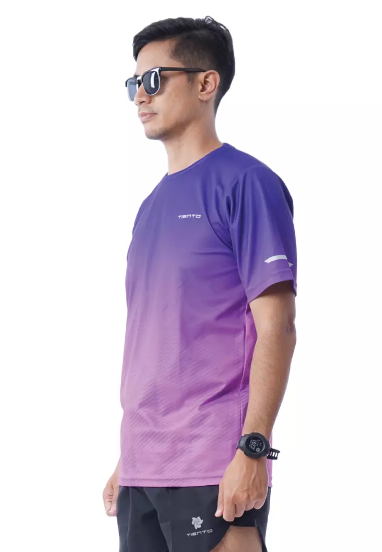 Tiento Baju Olahraga Lari Jersey Running Pria Anti UV Xceleration