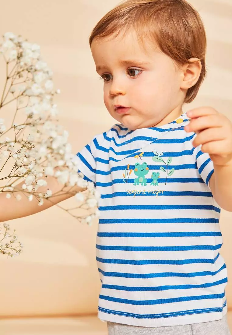 Royal Blue Striped T-Shirt