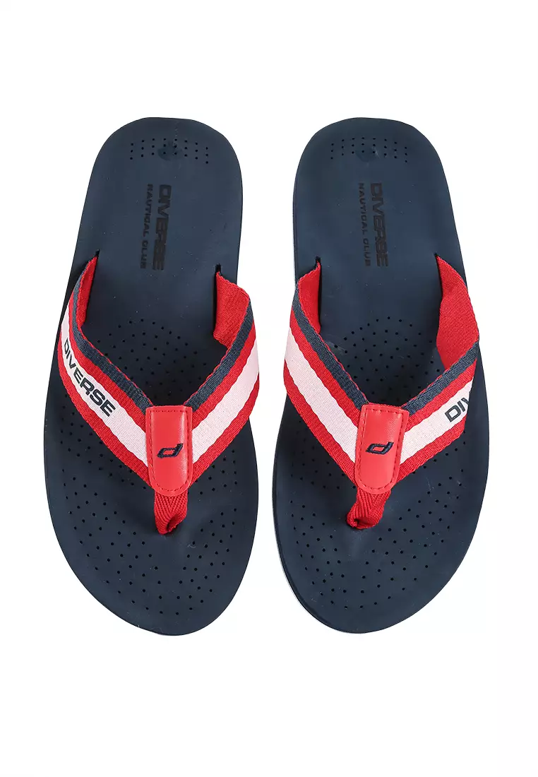 Red white hotsell blue flip flops