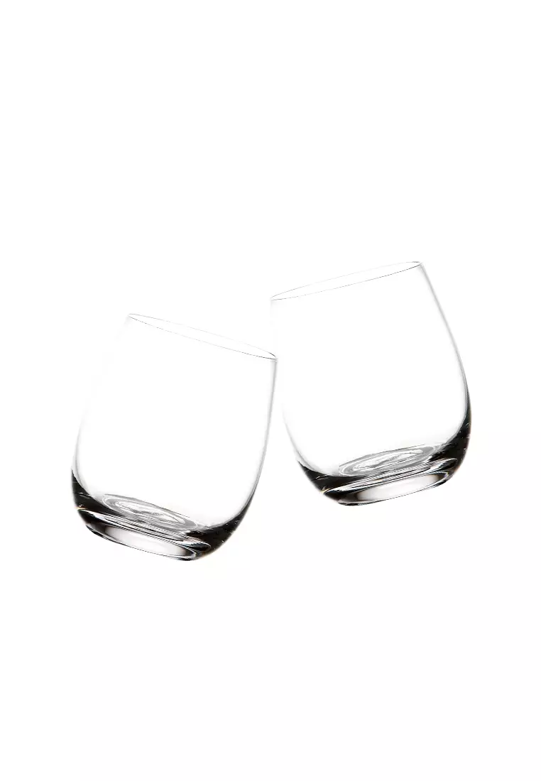 Buy Crysalis Double Rock Glass Stemless Wine Glass 360ml 13oz Set of