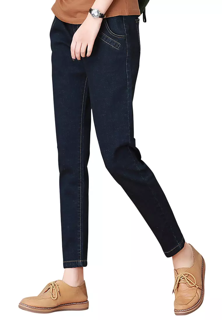 Loose Elastic Casual Jeans