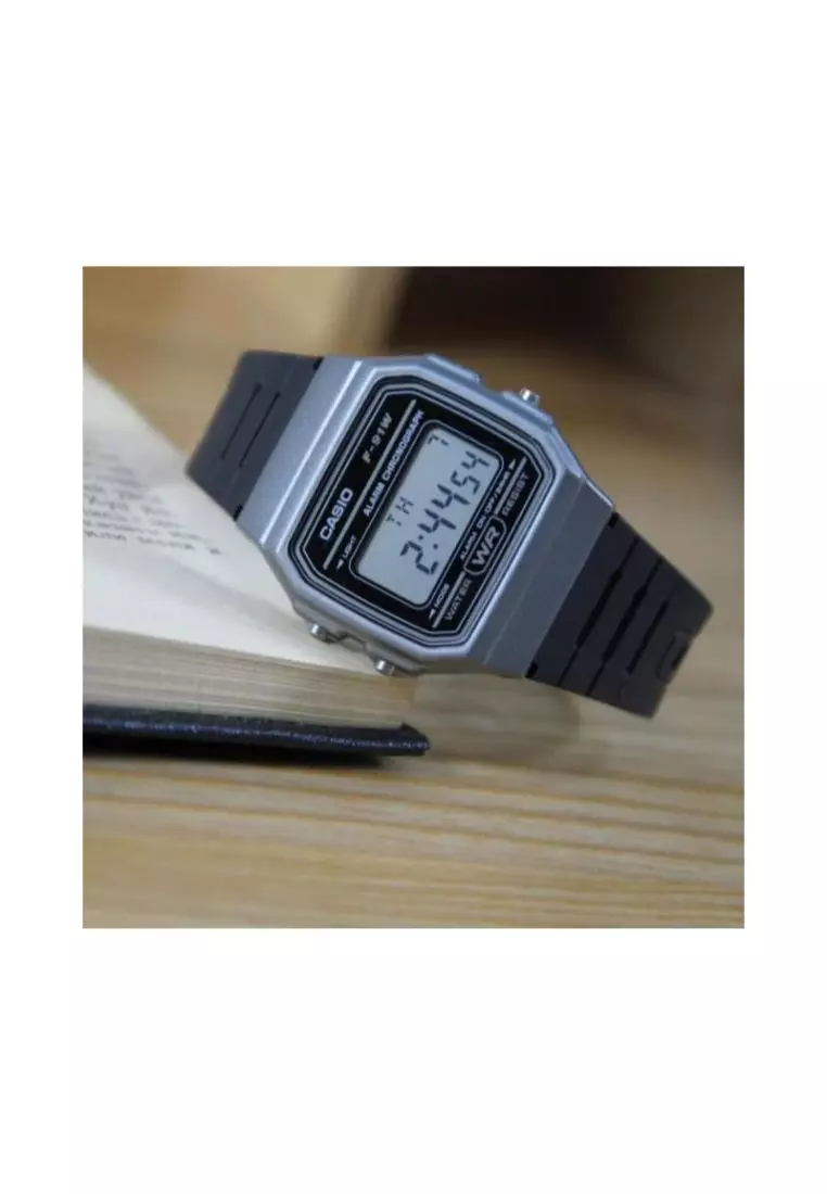 Men's Digital Watch F-91WM-1B Black Resin Band