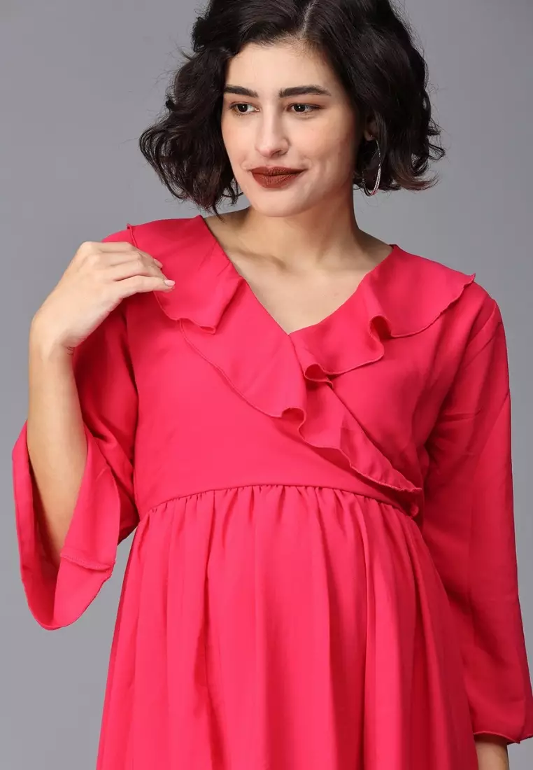 Flashback Fuchsia Maternity Dress