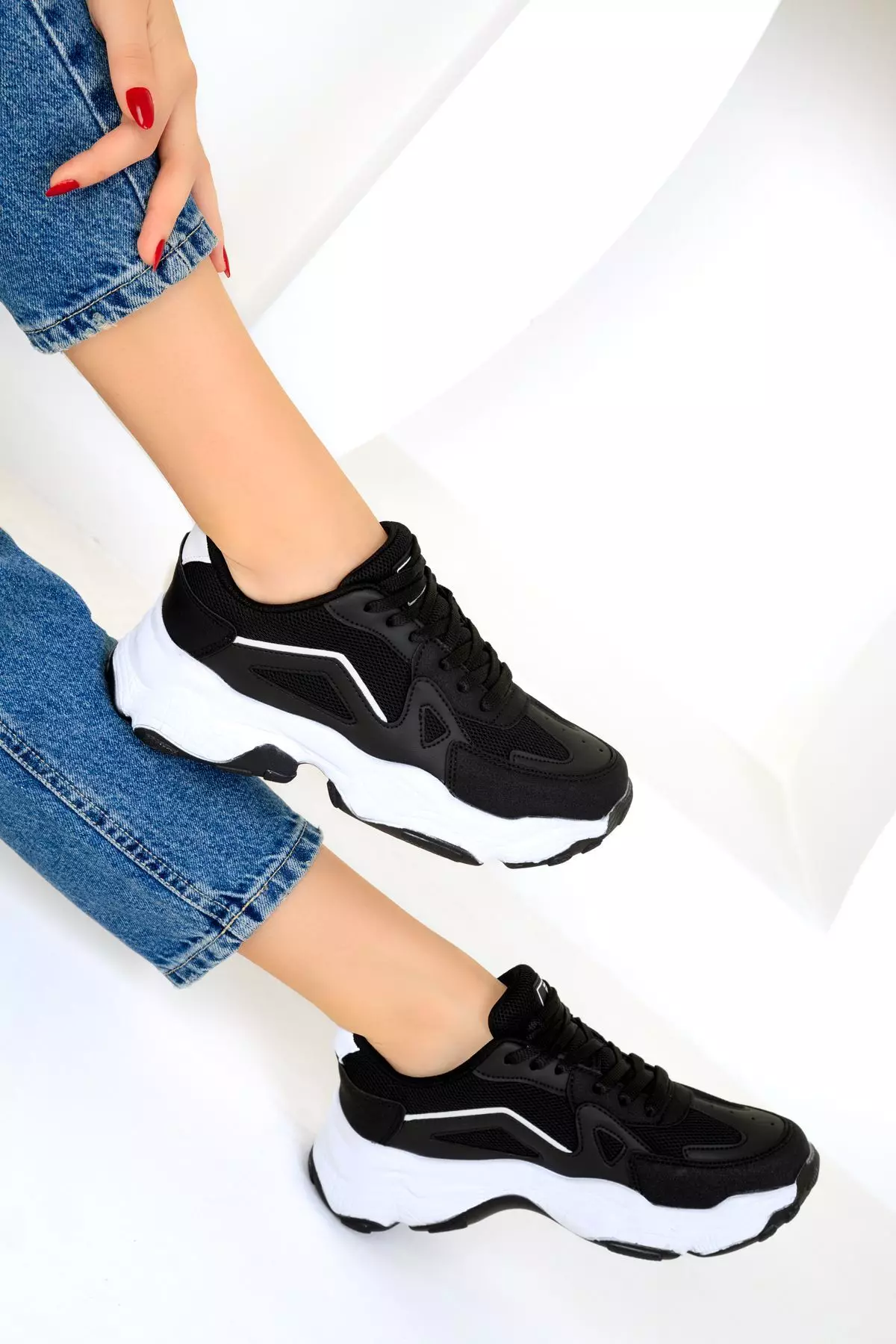Discount on Soho  shoes - SKU: Mesh Panelled Sneakers