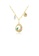 Glamorousky white Fashion and Elegant Plated Gold Hollow Geometric Imitation Pearl Pendant with Colorful Cubic Zirconia and Necklace 2C561AC290E839GS_1