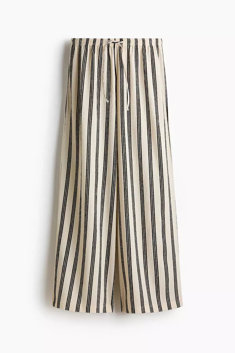 Textured jersey trousers
