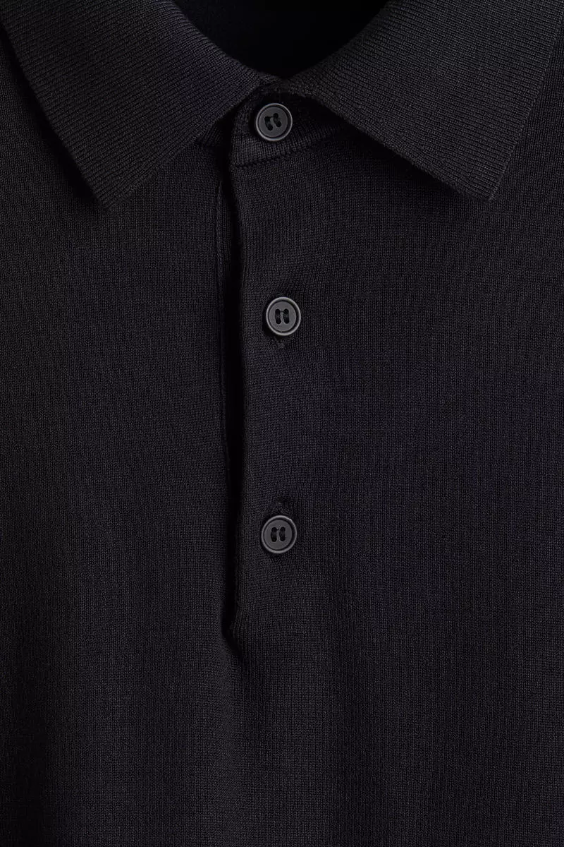 Regular Fit Fine-knit polo shirt