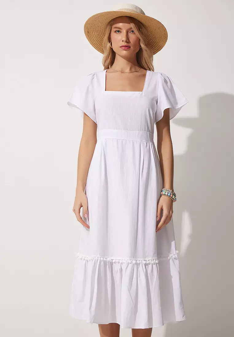 Square Collar Dress