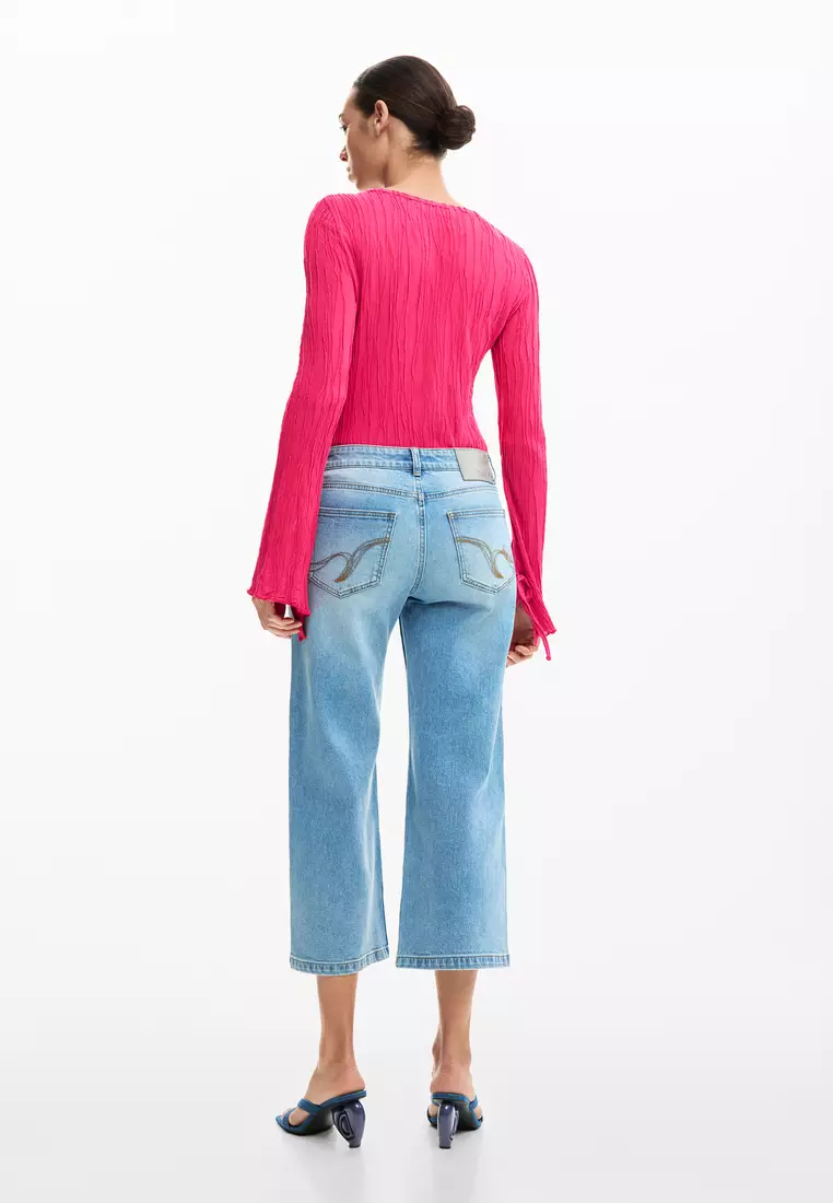 Crochet patch jeans