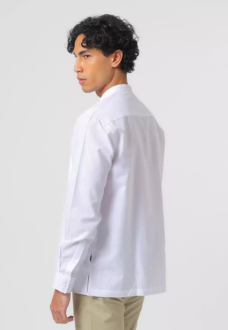 Kemeja Koko Pria Lengan Panjang SALMAN WHITE Baju Muslim Pria