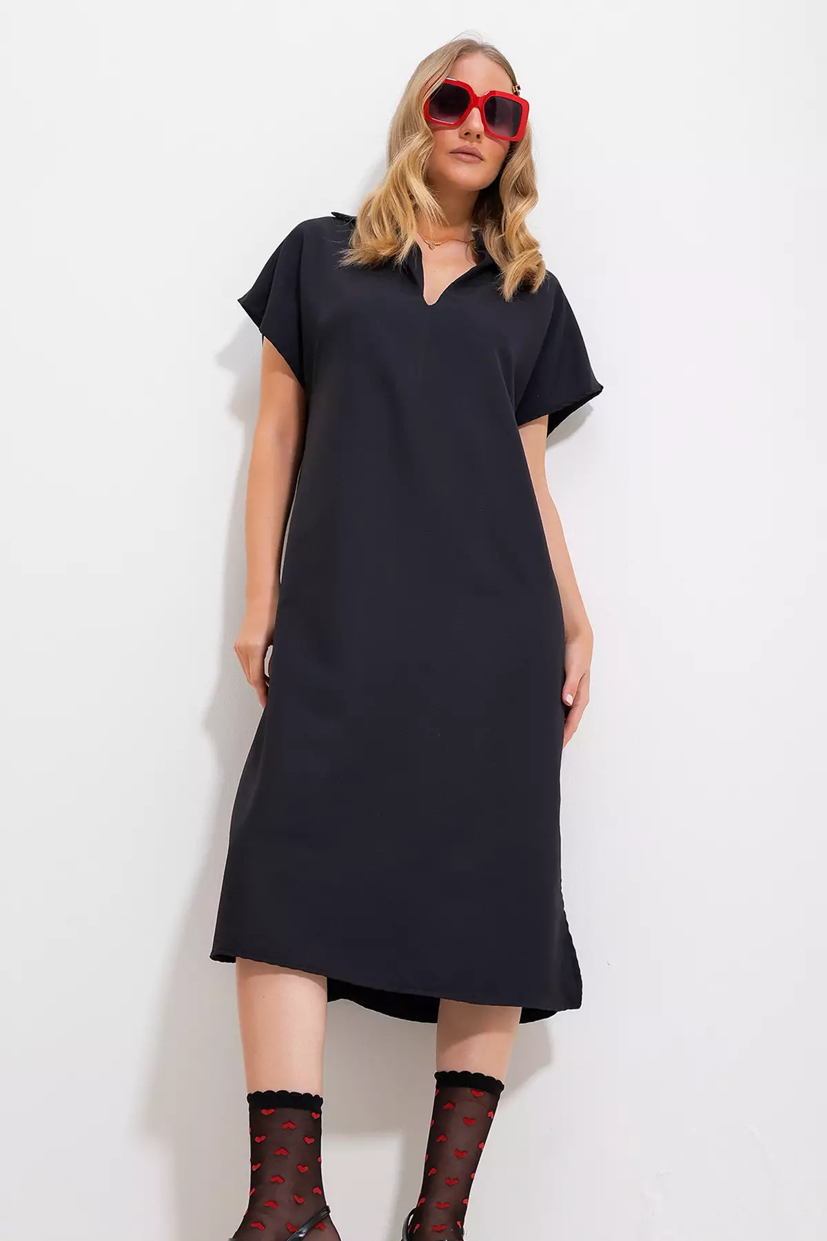 Slit Midi Dress
