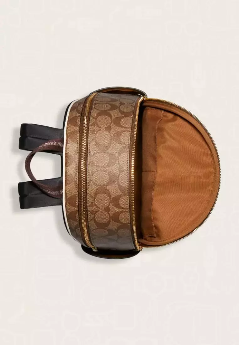 Coach Court Backpack In Signature Canvas Khaki Chalk
