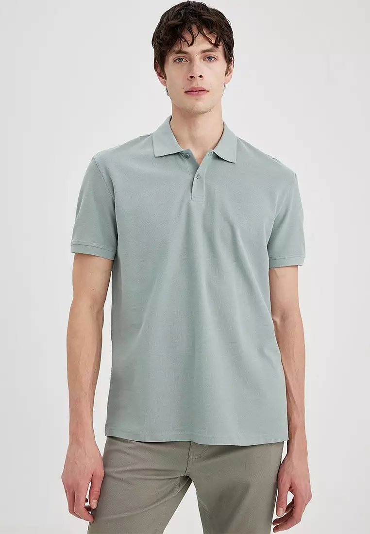 Buy DeFacto New Regular Fit Short Sleeve Polo Basic T-Shirt 2025