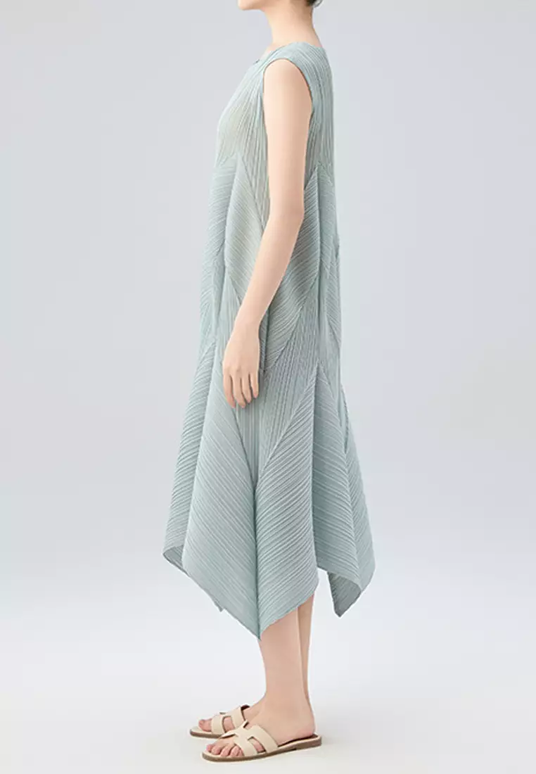 Patchwork Pleated Dress GFZ8889