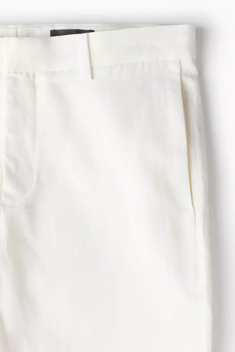 Regular Fit Flared linen-blend trousers