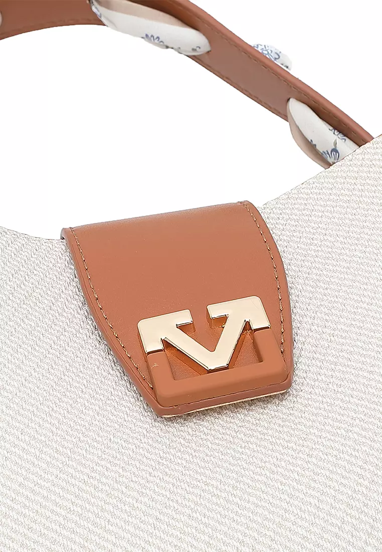 Women's Top Handle Bag / Sling Bag / Crossbody Bag / Shoulder Bag (Tas Tangan Wanita / Tas Selempang Wanita / Tas Bahu Wanita) - Putih