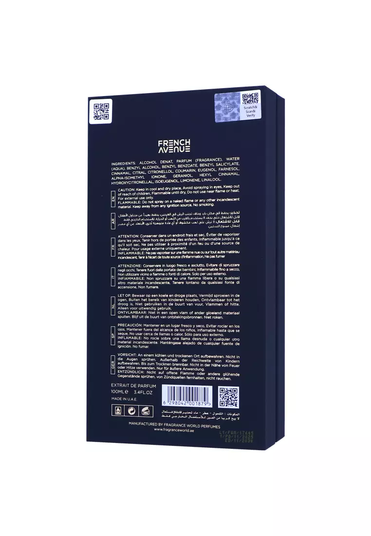 French Avenue Obsidian Unisex Extrait de Parfum 100 ML