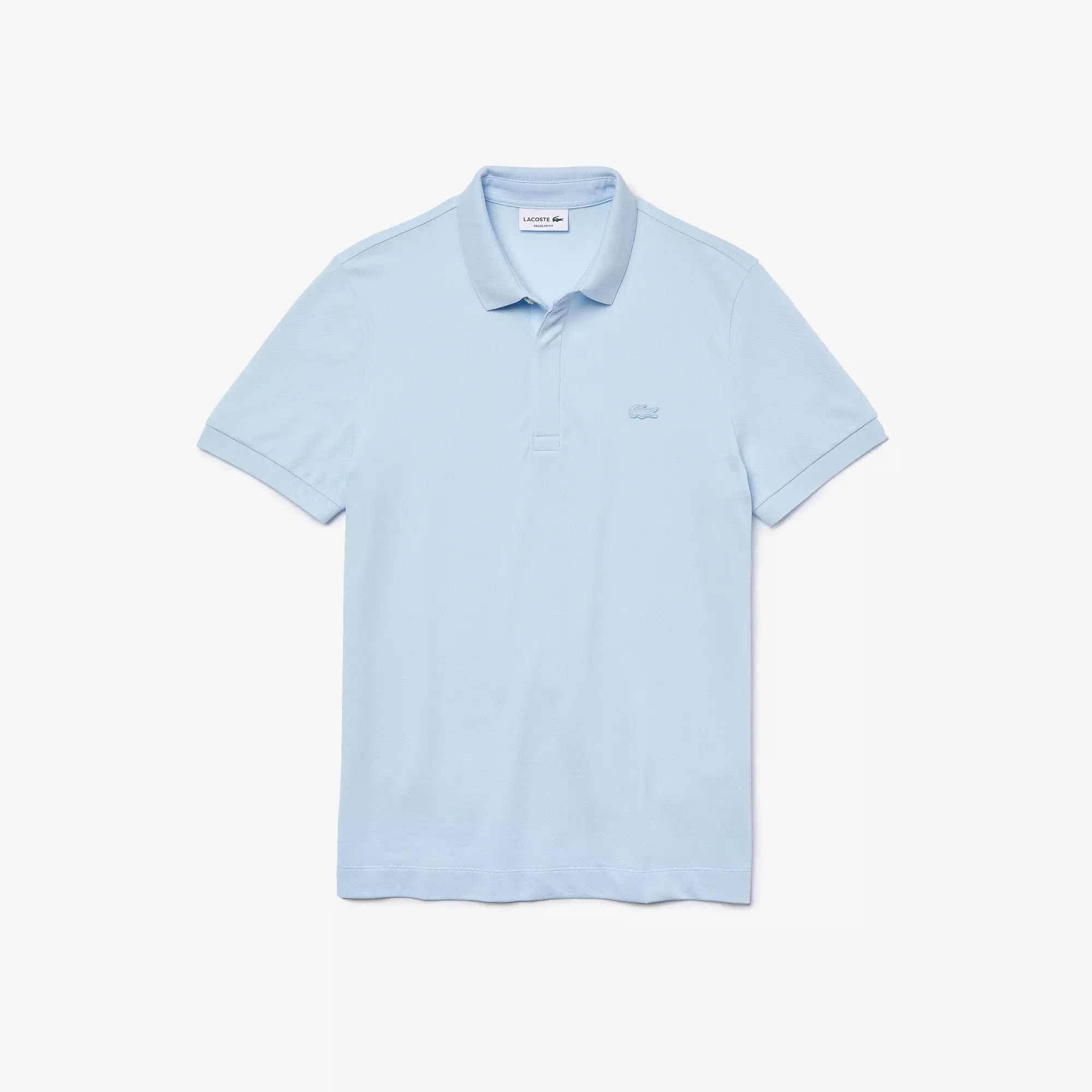 Regular Fit Paris Stretch Piqué Polo Shirt - Blue