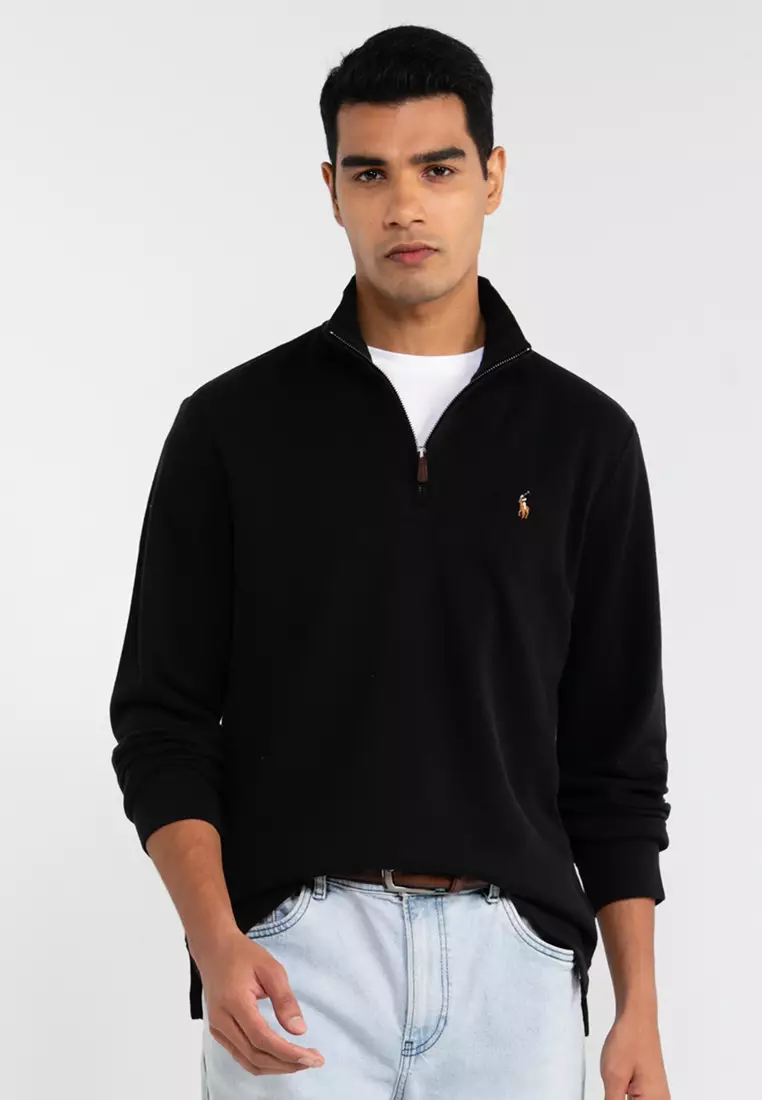 Buy Polo Ralph Lauren Quarter Zip Knit Sweatshirt 2023 Online | ZALORA  Singapore