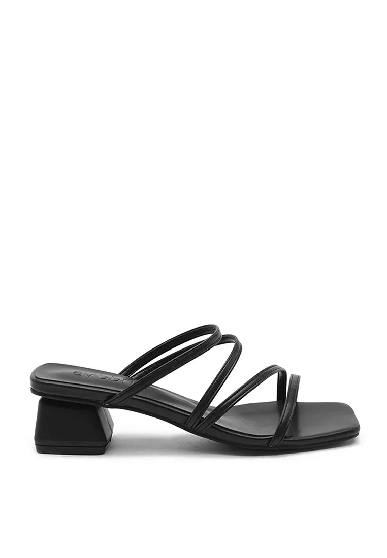 Discount on Sappun  shoes - SKU: Leyta Strap Mule Sandals (4cm) - Black