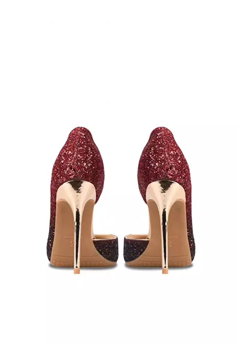 10CM Sequins Wedding High Heels D06-l