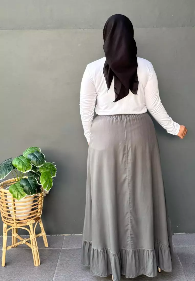 Inayah A-Line Skirt (Rok Panjang Katun Muslimah Bawah Lebar)