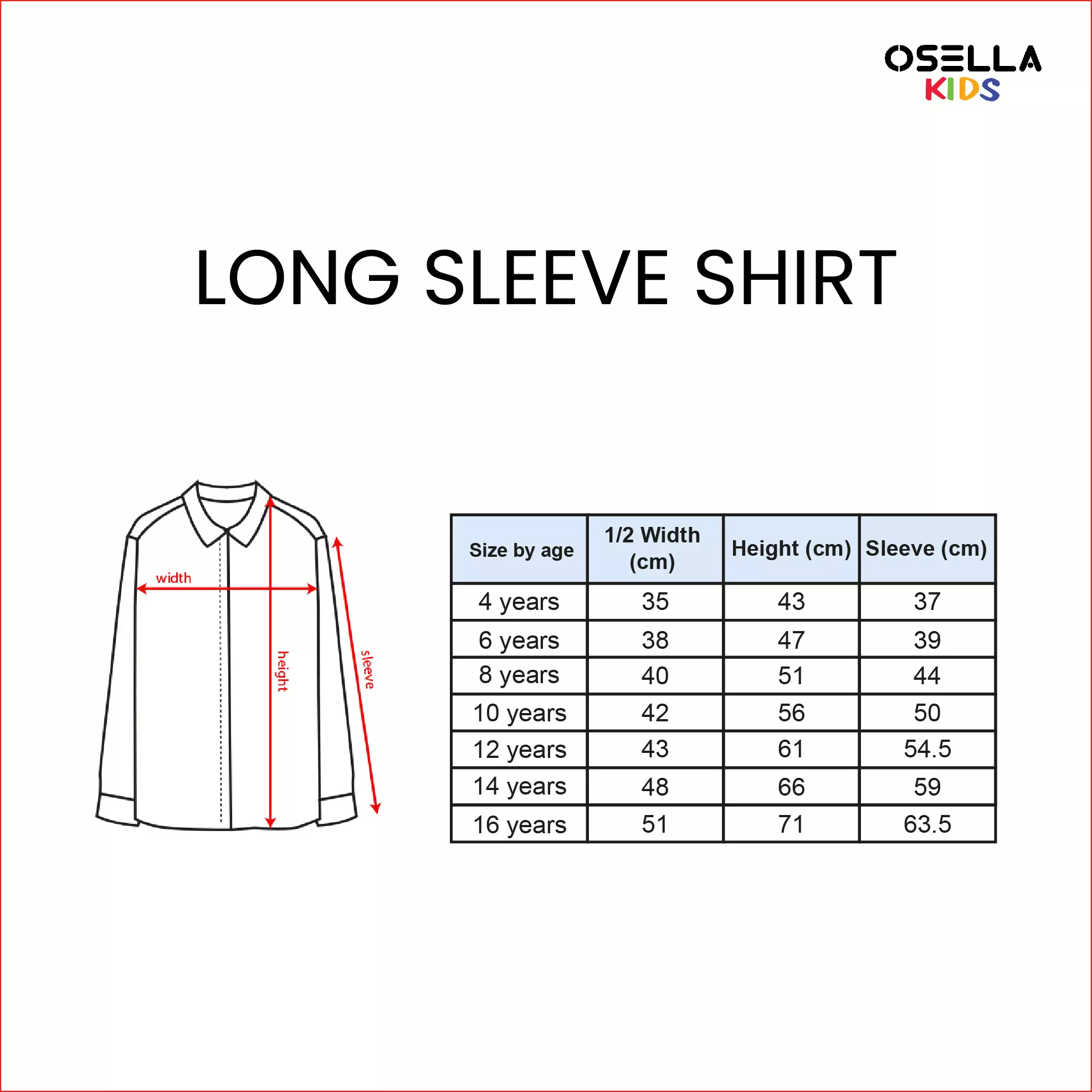 [NEW] Osella Regular Long Sleeve Collared Shirt In White With Additional Red Tie 2237400401 | Kemeja Lengan Panjang Anak Laki-Laki