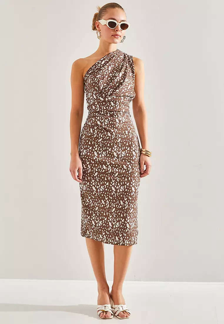 Decollete Patterned Dress