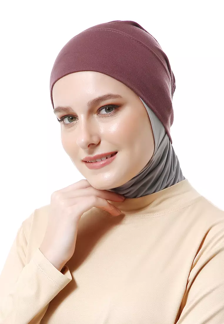 Inner Hijab Muslimah Wanita Motif Polos Relaxed Fit - Herseys