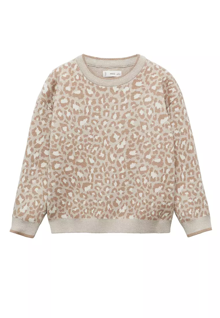 Girls leopard print sweater best sale