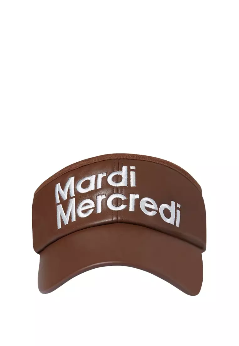 [ACTIF] Faux Leather Sun Visor - Brown Ivory
