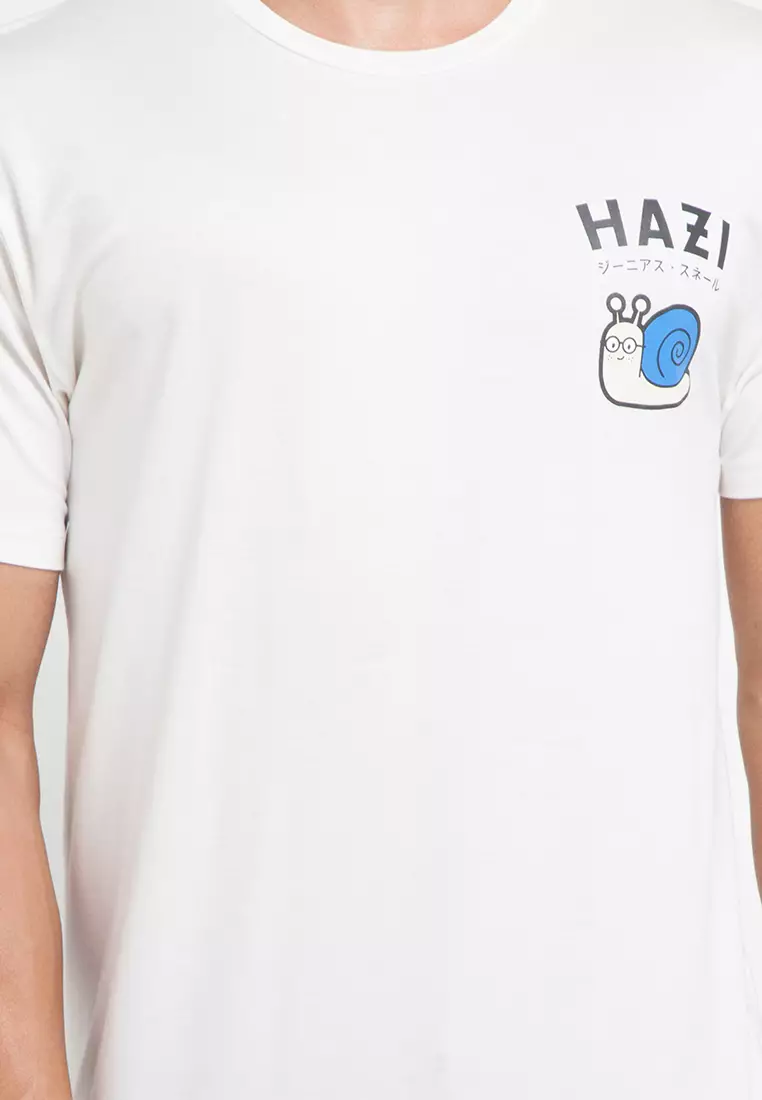 MTG56 hazi dakir kaos pria unisex putih