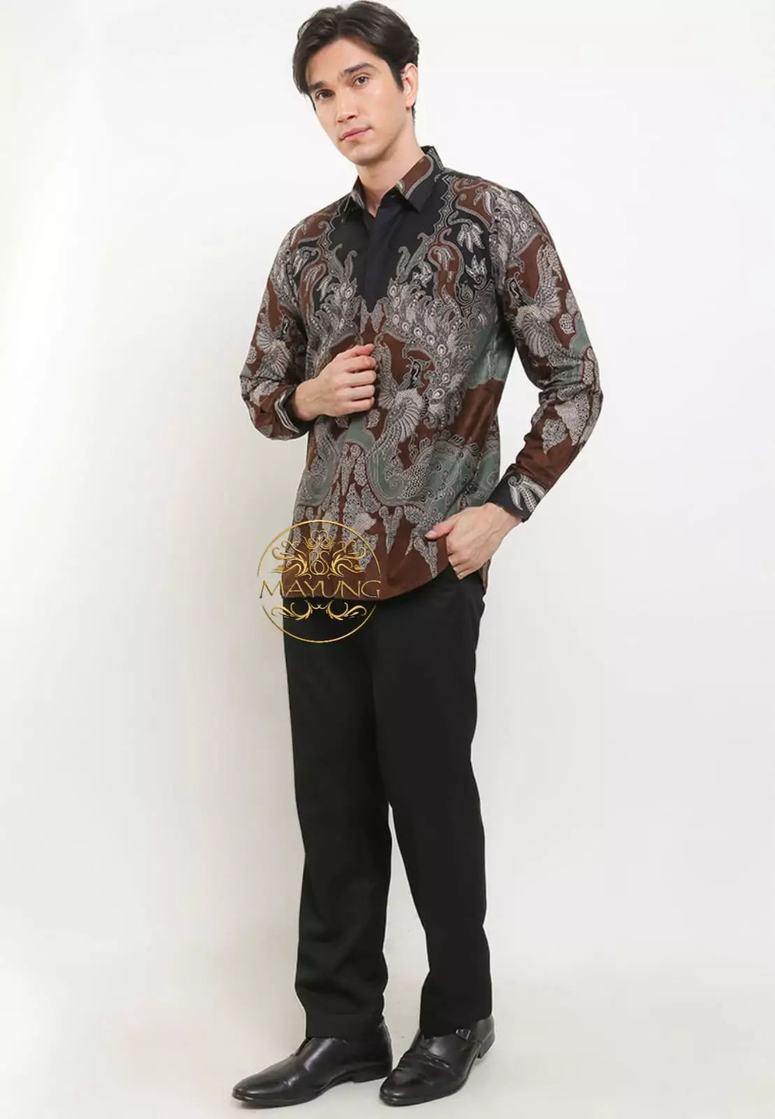 Narayana Kemeja Batik Pria Premium Slimfit Modern Lengan Panjang