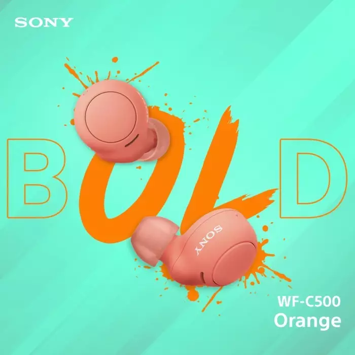 Jual Sony SONY WF-C500 Orange Truly Wireless Headphones / WFC500