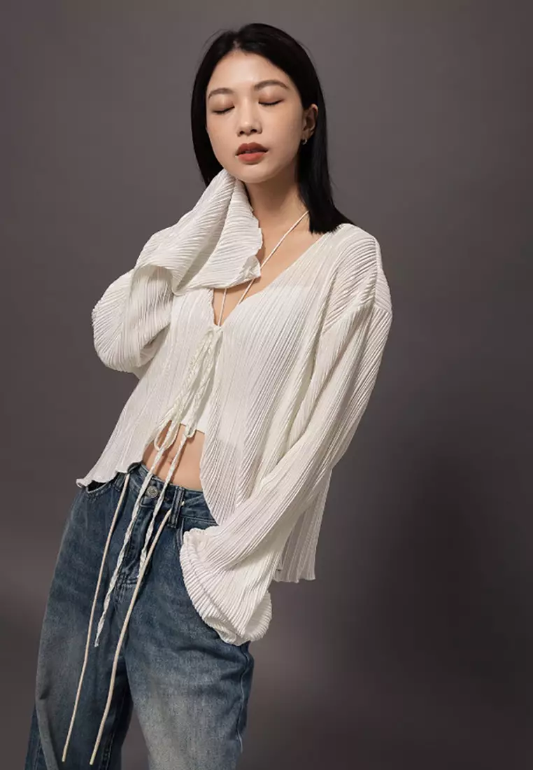 Front Tie Knit Cardigan