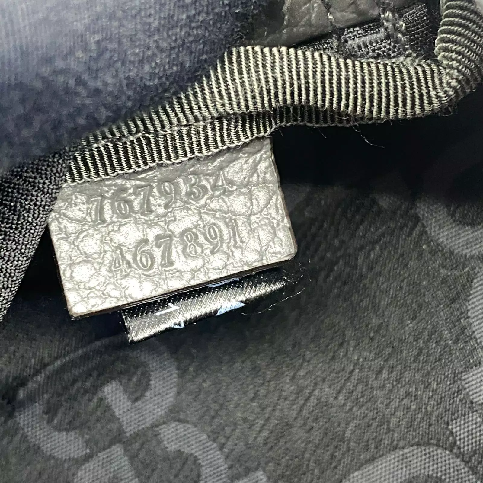 Pre-loved Gucci Belt Bag Dark Grey GG Ripstop SHW