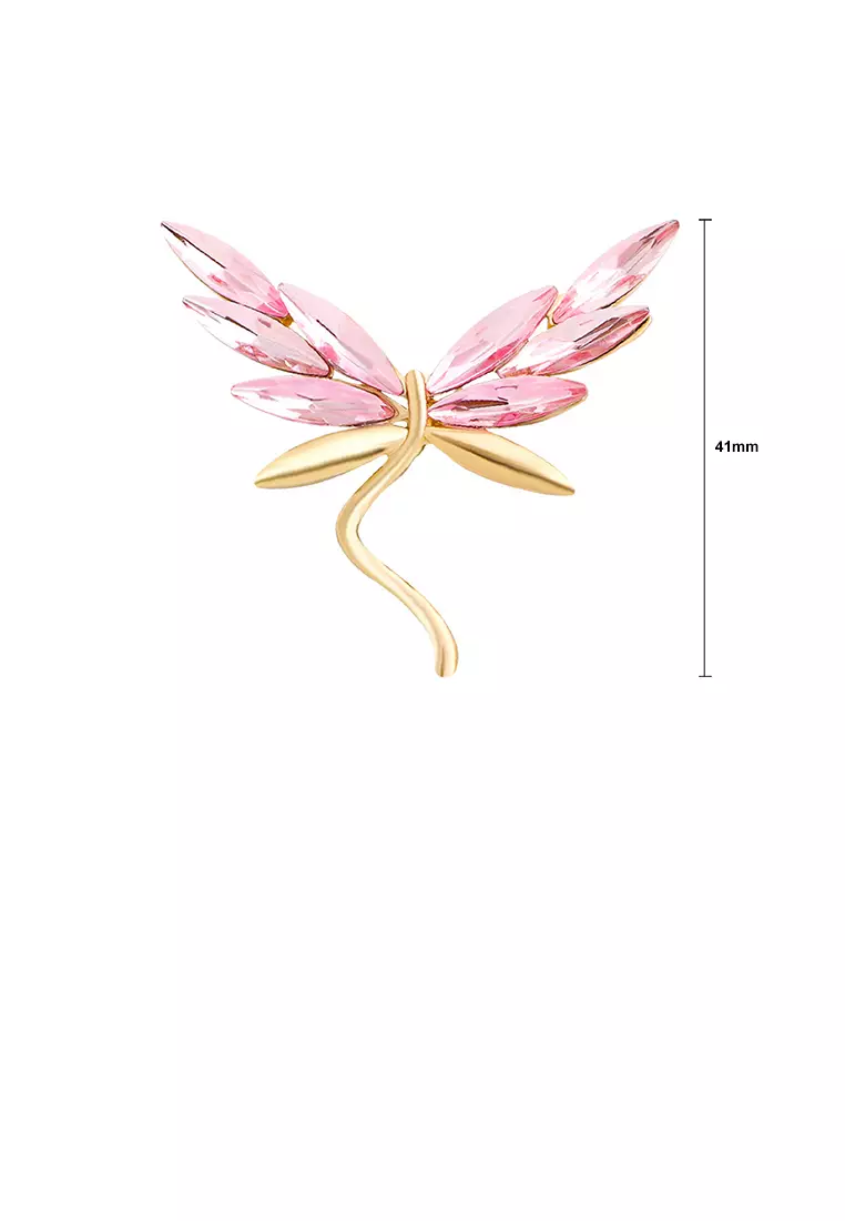 Gold hot sale dragonfly brooch