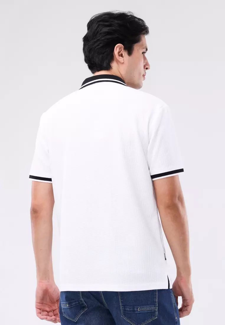 Collared Waffle Tee Short Sleeves