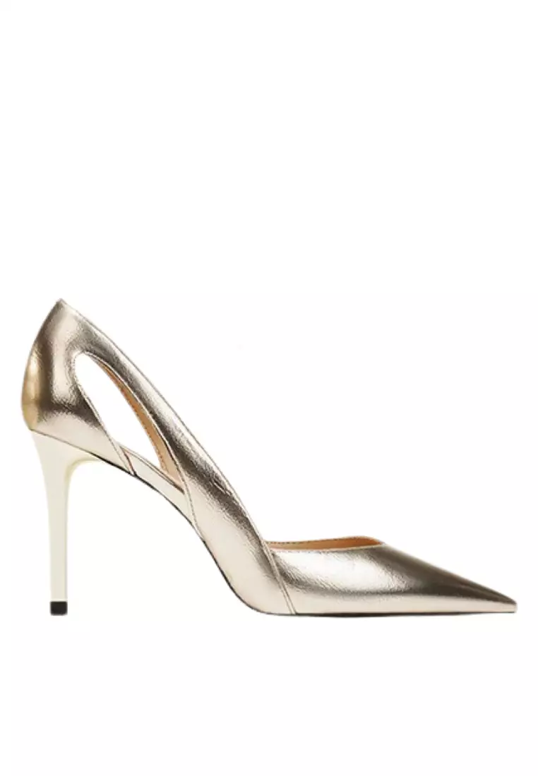 Twenty Eight Shoes 6CM Hollowed Pointed Metallic Microfiber Leather Wedding Heels PX708-B37