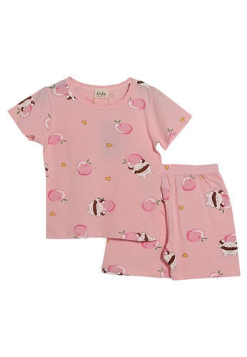 Milliot & Co. pink Gifty Girls Pyjama Set 2EBB7KAB6D10EAGS_1