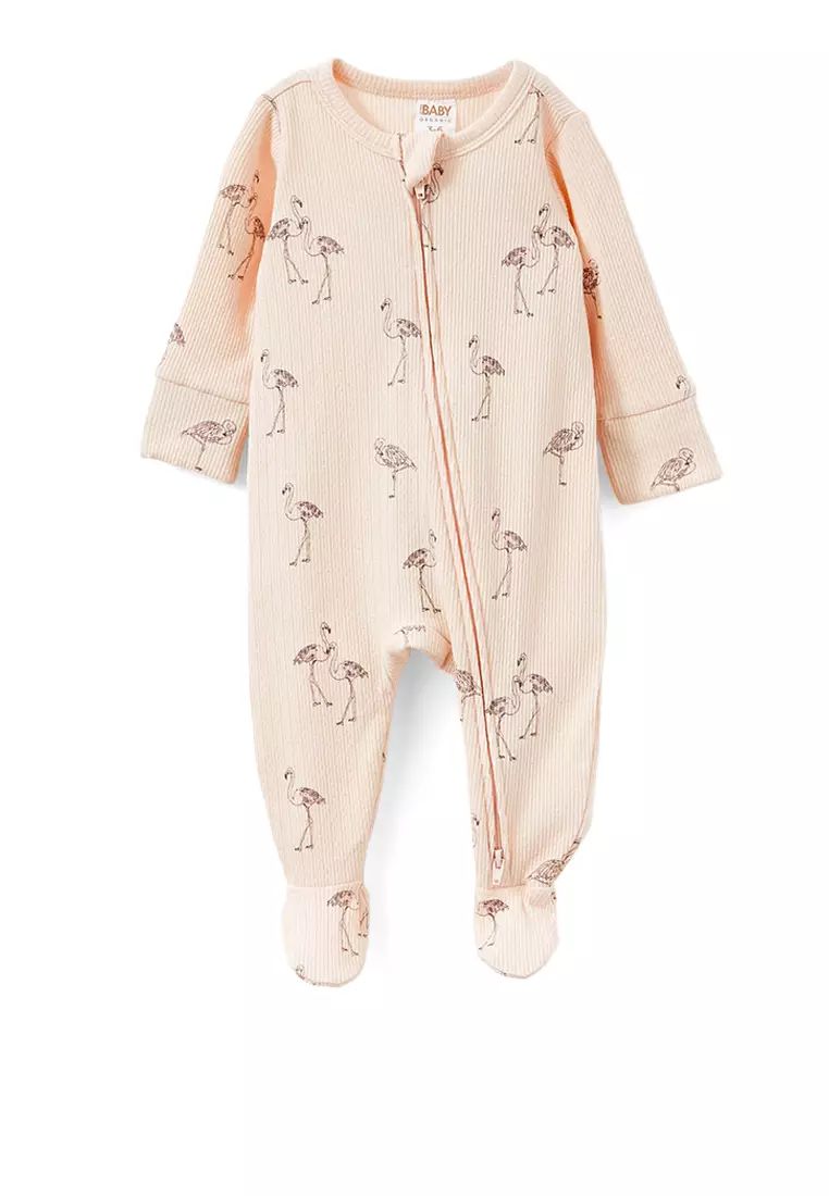 Organic Pointelle Zip Romper