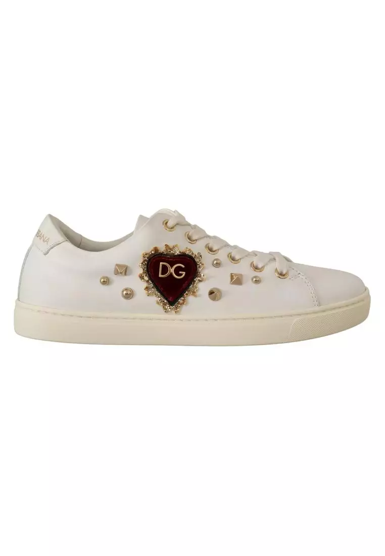 White shoes red heart outlet