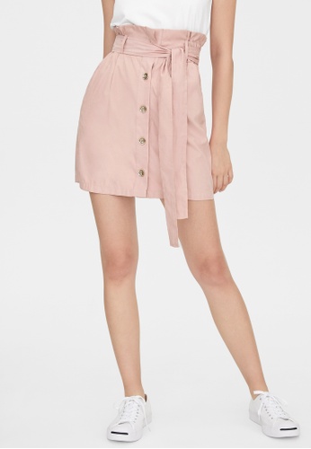 button paperbag skirt