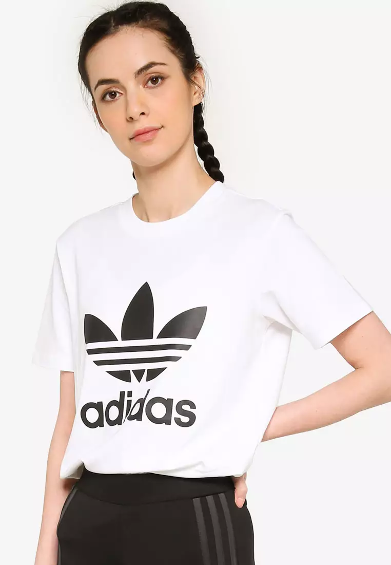 Adidas original trefoil t-shirt - shop white