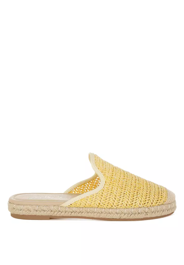 Buy London Rag Raffia Espadrilles Mules in Yellow 2026 Online | ZALORA ...