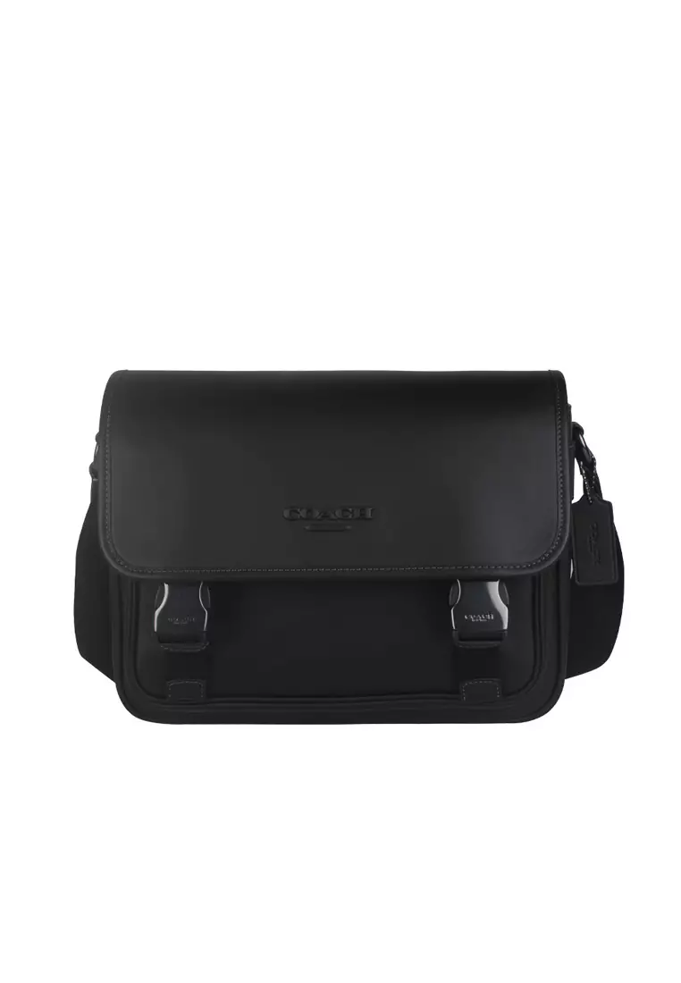 Buy COACH Racer Messenger Men's Crossbody Bag In Black CU110 2026