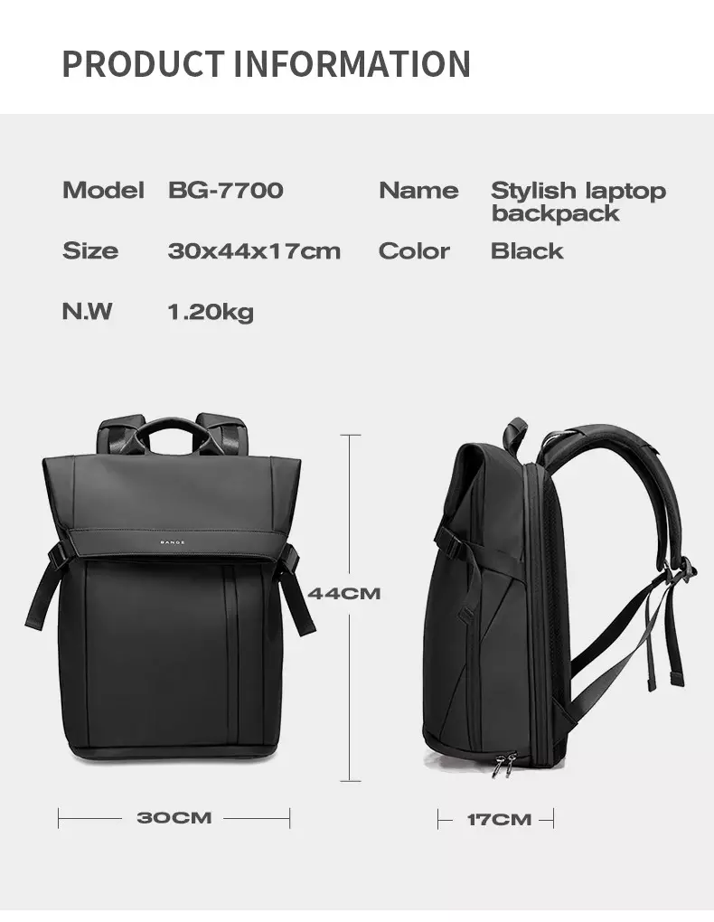 Bange BG7700 Tas Ransel Backpack laptop Kerja Pria 15.6 Inch